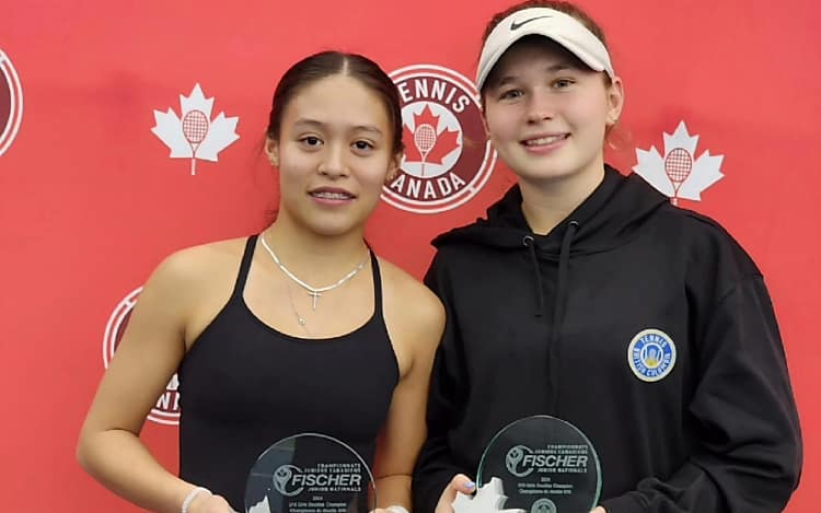 Andrea Cabio and Charlize Celebrini, 2024 Indoor Under 16 Champions